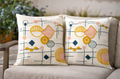 Geometric Tufted Cushion Cover - Modern Boho Embroidered Décor 45x45cm (18x18 inch) | Pack of 2